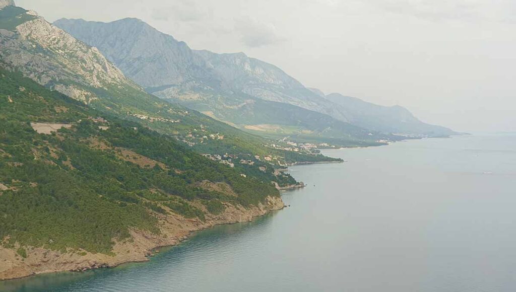 Aussicht auf die Küste zwischen Split und Makarska