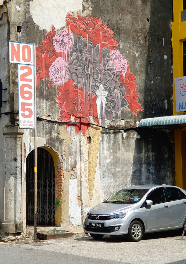 Malaysia George Town Penang Sehenswuerdigkeiten Stadtrundgang Street art