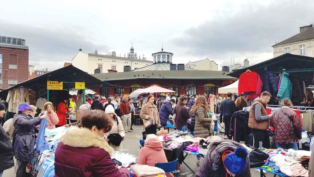 Flohmarkt auf dem Plac Nowy im Stadtteil Kazimierz