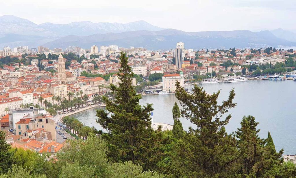 Aussicht vom Marjan Hügel auf Split in Kroatien